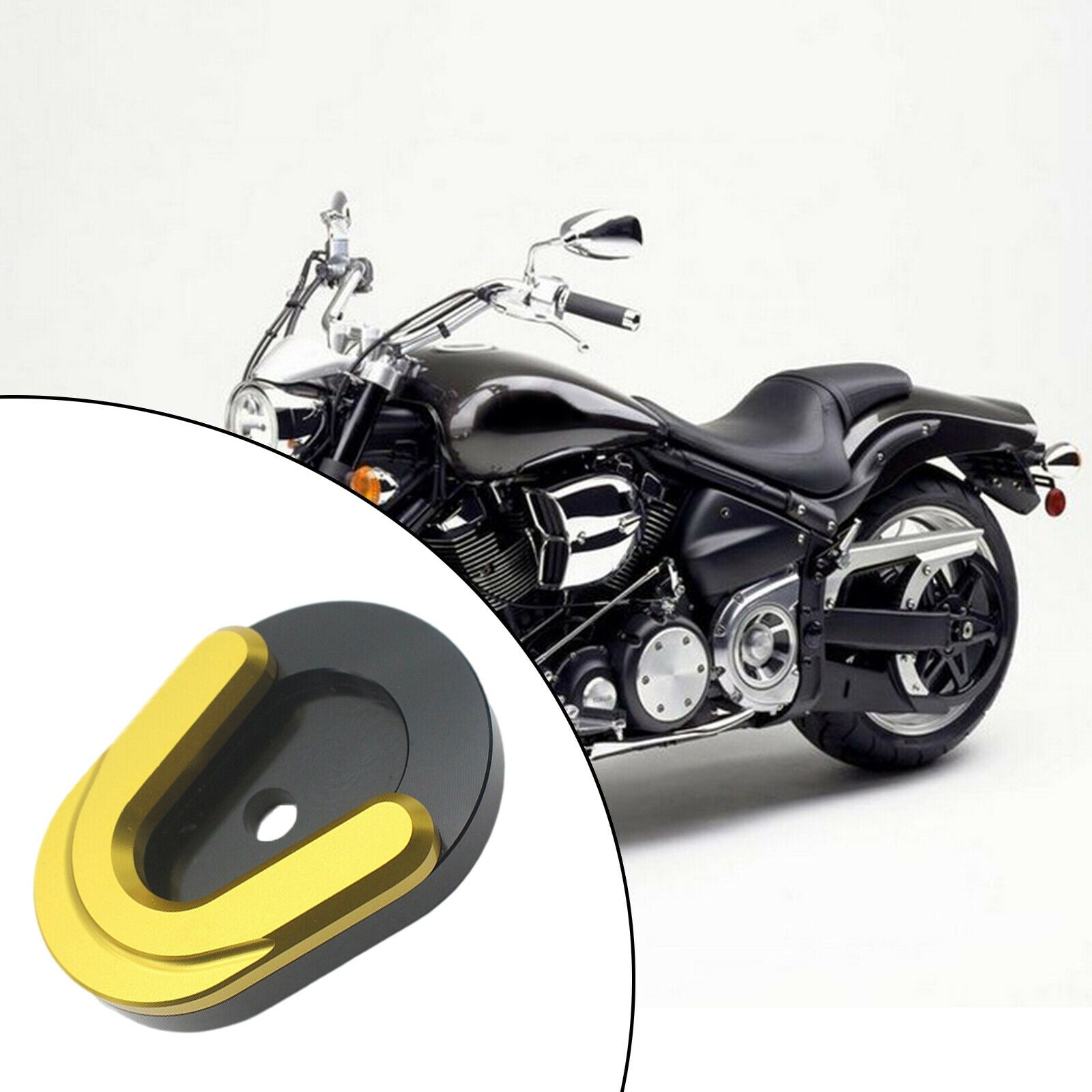 Side Enlarger Pate Pad Kickstand Extension Pad for VESPA 2013 - 2021 Yellow