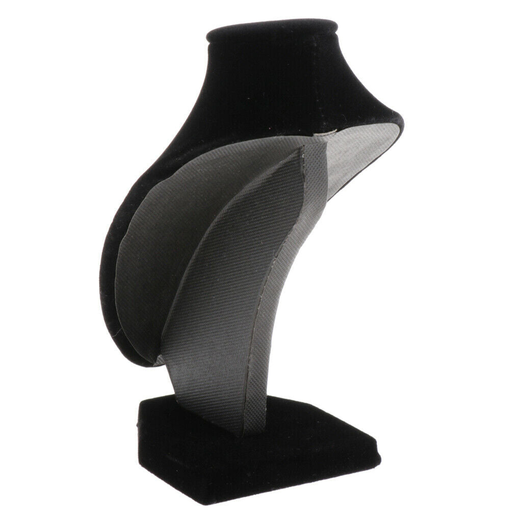 4 Packs Black Velvet Necklace Female Bust Display Pendant Jewelry Stands