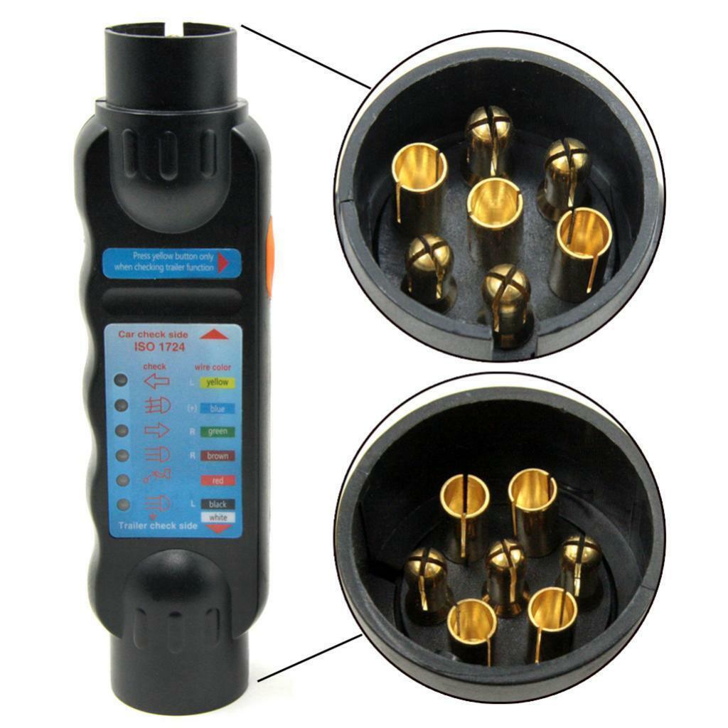 7Pin 13Pin Vehicle Car Trailer Towing Light Cable Circuit Plug Socket Tester