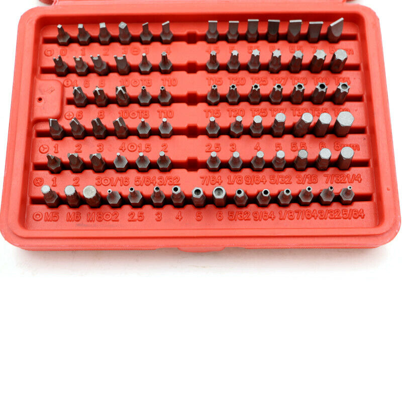100pcs Assorted Screwdriver Bits Set Hand Tool Box Drill Washer Sleeve Security