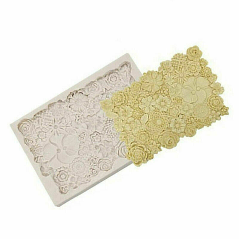 Flower Daisy Rose Silicone Cake Fondant Decorating Border Mould Baking Mold BDA