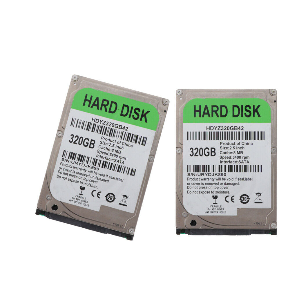 2.5" Internal Hard Drive Disk SATA 8M Cache HDD for Laptop Notebook 320GB 2x