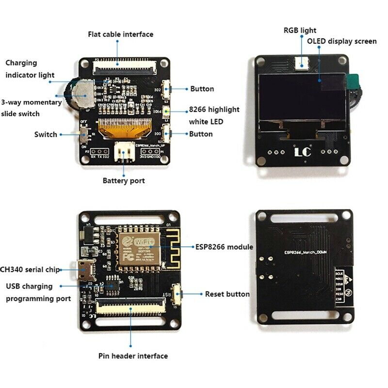Wifi Deauther Watch Wearable Esp8266 Development Board Smart Watch for ArduinoI4