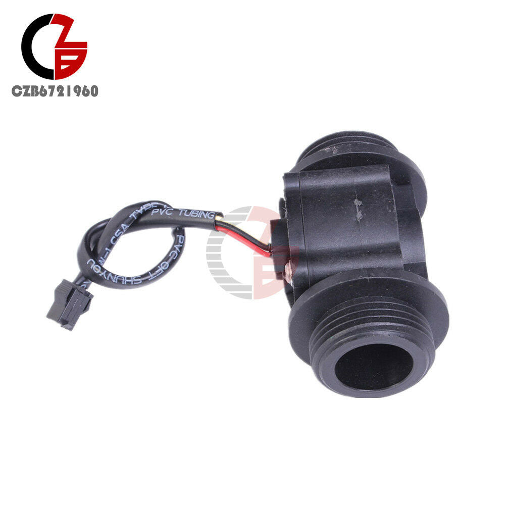 DC 5-24V 15mA DN25 Flowmeter Water Hall Sensor Switch Liquid Counter 1-60L/min