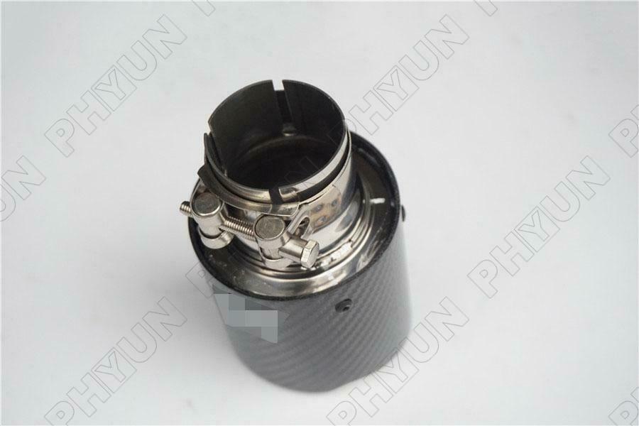 Carbon Fiber Exhaust Tip Tail Pipe Muffler 54mm Inlet 114mm Outlet Universal