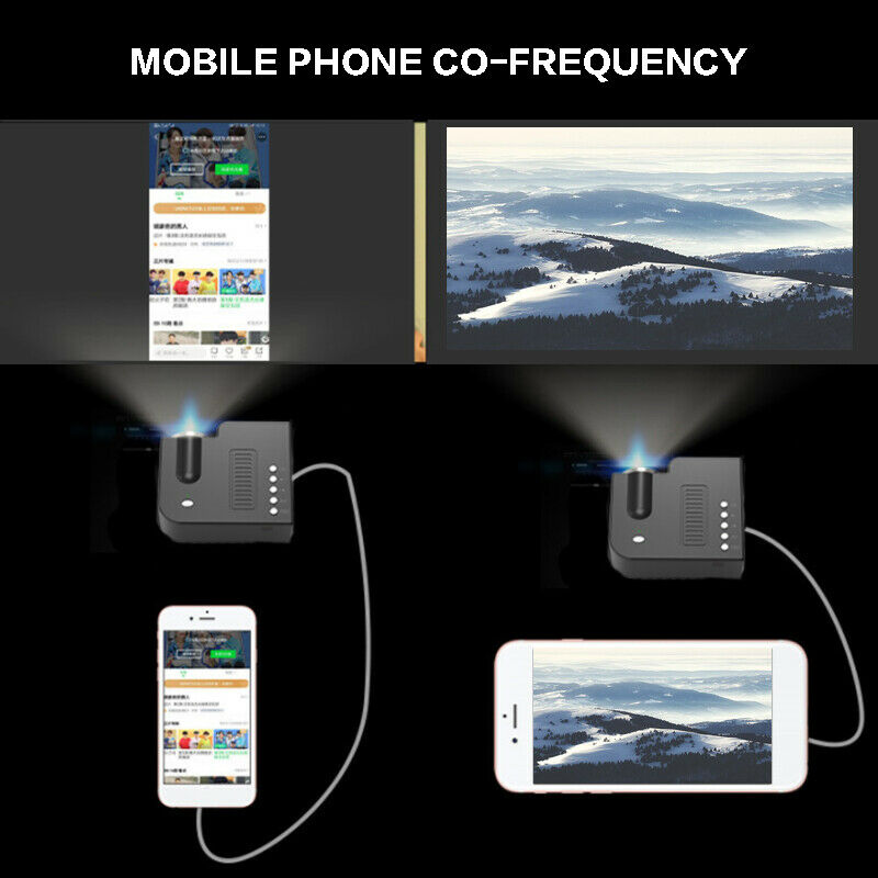 UC28C Mini Portable Family LED Micro Mobile Phone Video Projector Home Theater