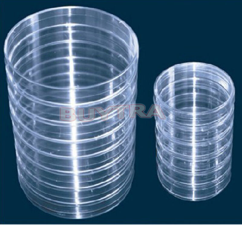 10X Sterile Plastic Petri Dishes For LB Plate Bacteria 55x15m Tt