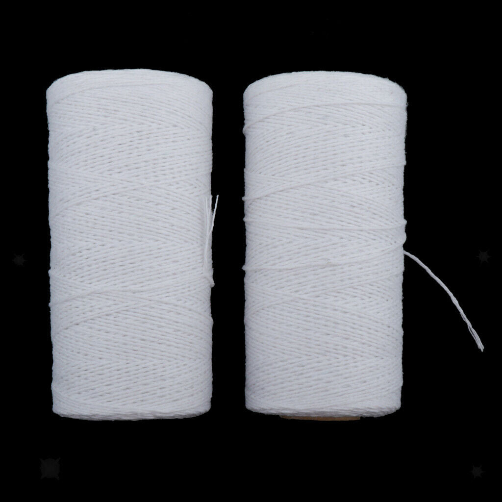 2x 0.1cm 100% Cotton Skin-friendly Loom Warp Thread Perfect for Weaving
