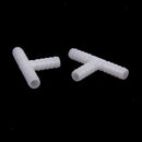 2 pcs 10mm Plastic Equal Tee Connector Barbed Pipe Fitting Air Water Hose Joiner