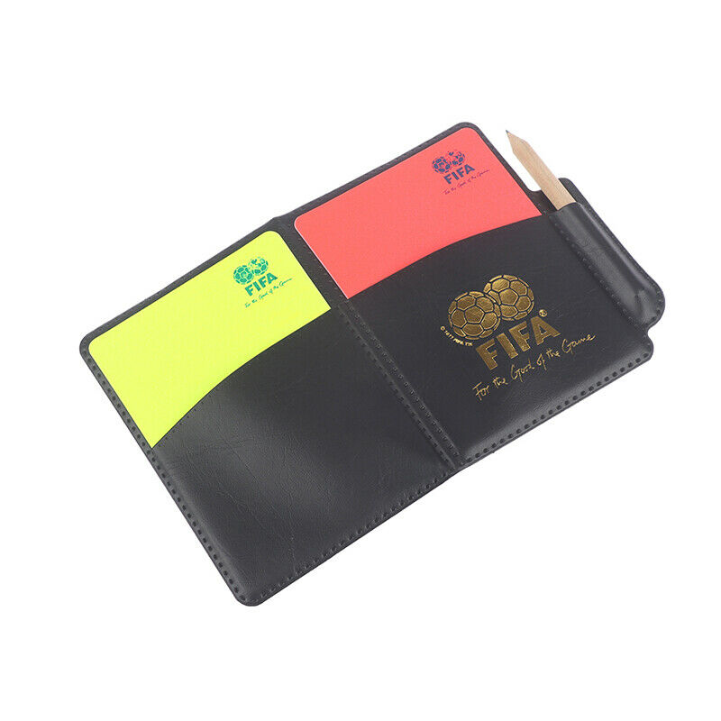 Sport Football Soccer Referee Wallet Notebook with Red Card And Yellow CardA KX