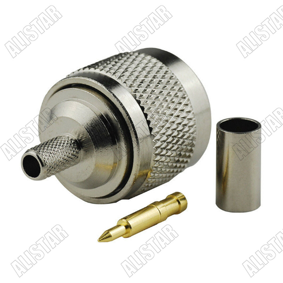 10x N Type Male Plug Solder Crimp Connector for LMR-200 Coaxial Cable LMR200 New