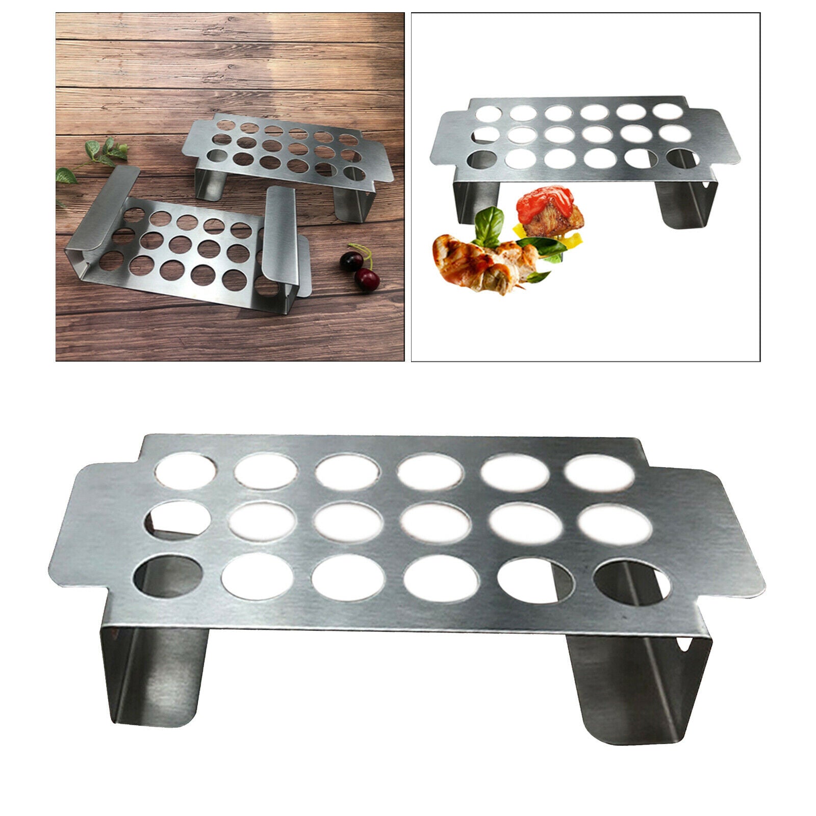 Portable BBQ Jalapeno Grill Rack Meat Vegetables Clip Holder Picnic BBQ Tool