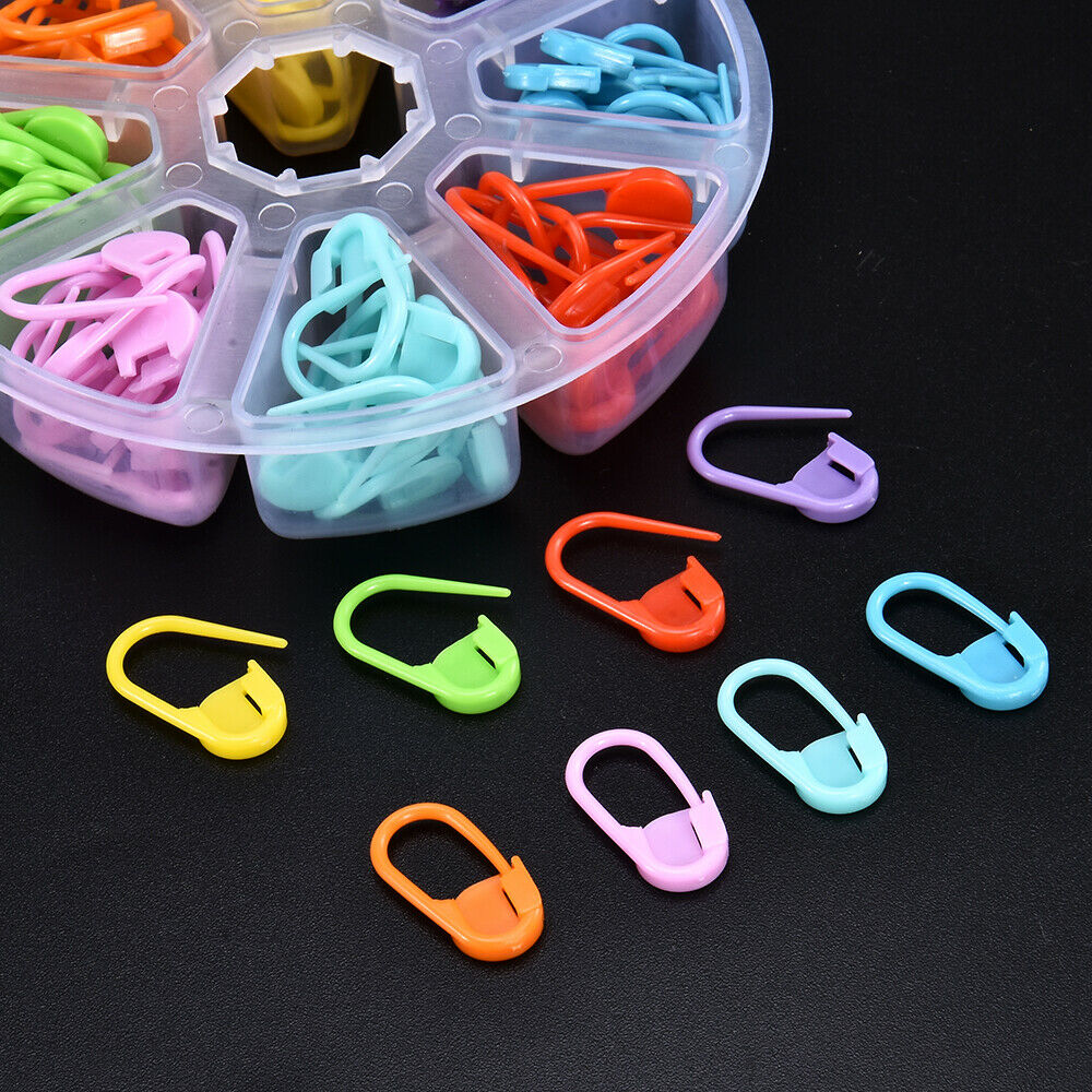 104pc/kit Knitting Crochet Locking Stitch Needle Clip Markers Holder Tool