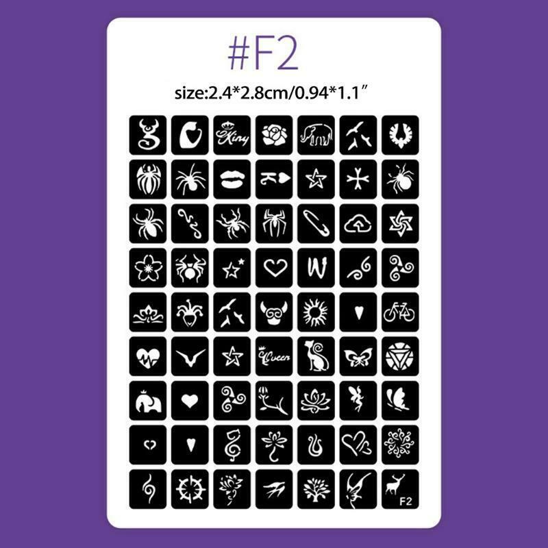 Temporary Tattoos Kit Semi Permanent Freehand Ink Stencils Set DIY Art Painting