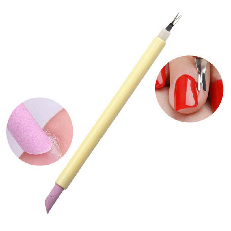 2 in 1 acrylic nail cuticle pusher finger dead skin remover nail scissors B.i Kt