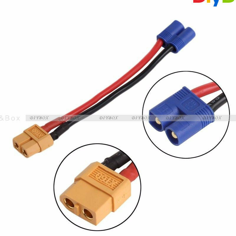 EC2 Banana Male Connector To XT60 Plug Wire Female Adapter for RC Lipo Battery
