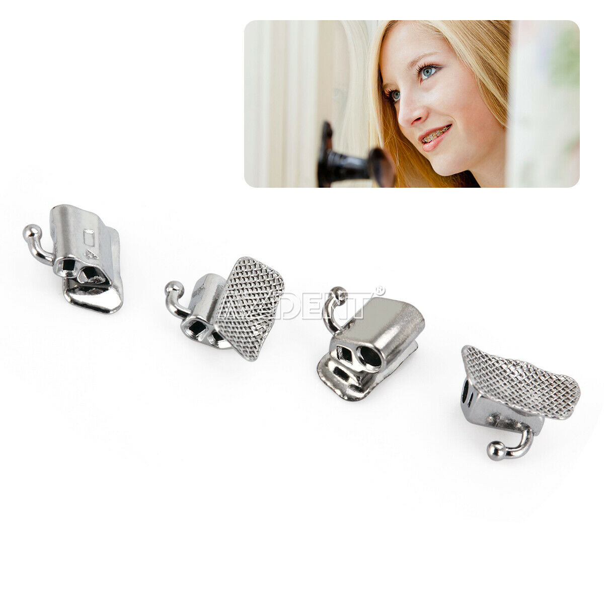 50 X Dental Orthodontic 1st Molar Band Roth MBT With Double Buccal Tube 022