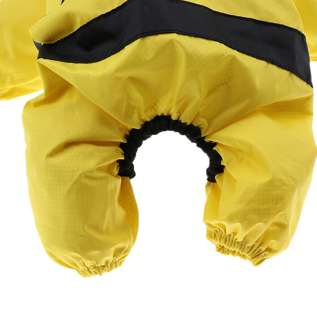 Bright Yellow Small & Middle Dog Raincoat Pet Rain Poncho Dog Pet Rainwear S