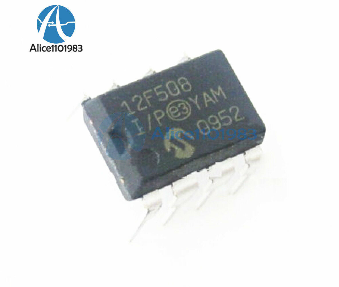 10PCS PIC12F508 PIC12F508-I/P MIC IC MCU 8BIT 768B FLASH 8-DIP