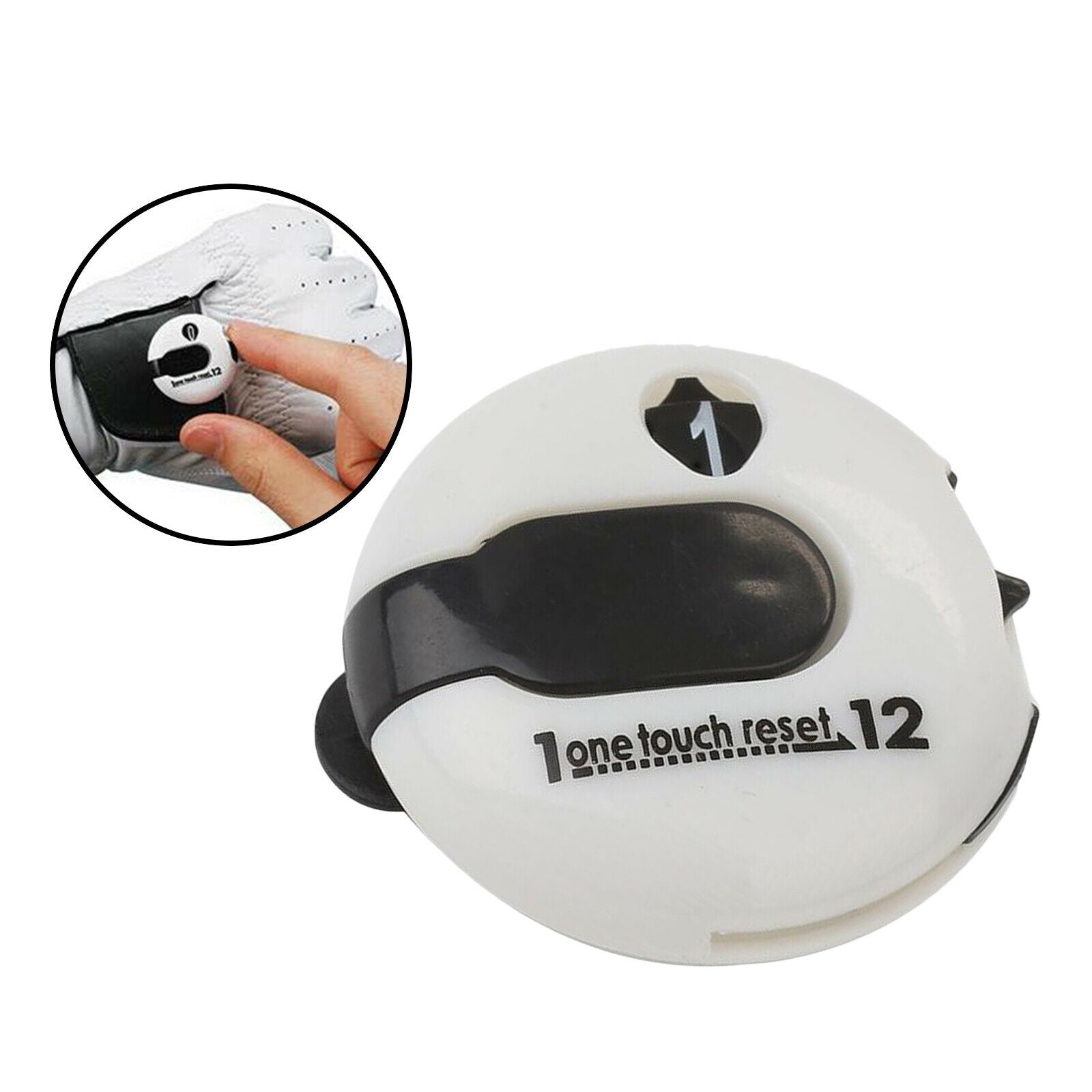 Mini Golf Score Counter Clicker Scorekeeper Scoring Clip On Glove White