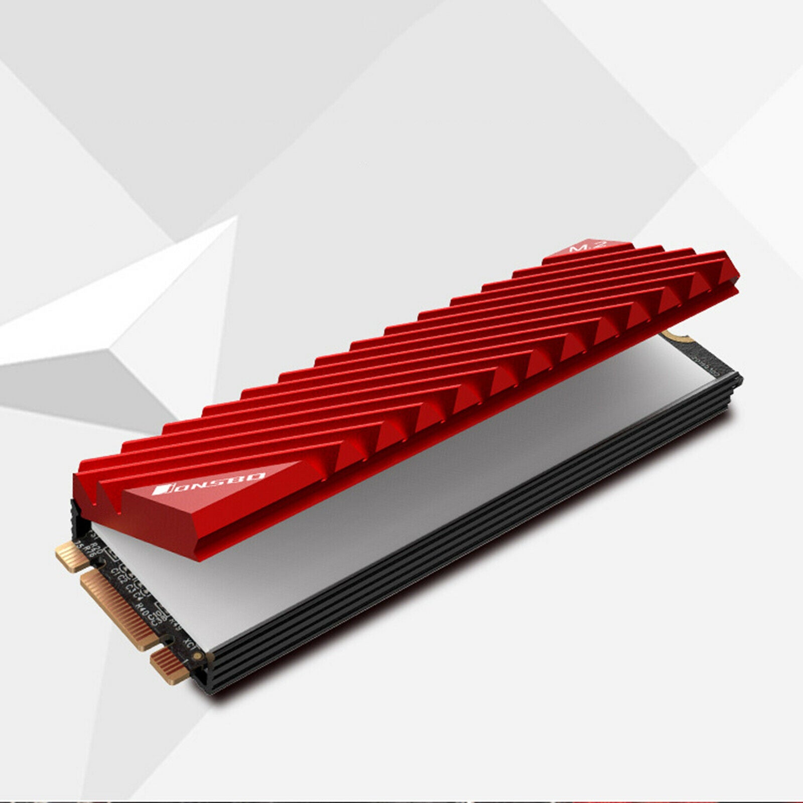 M.2 2280 SSD Solid State Aluminum Heat Sink Thermal Pad for Desktop PC Red