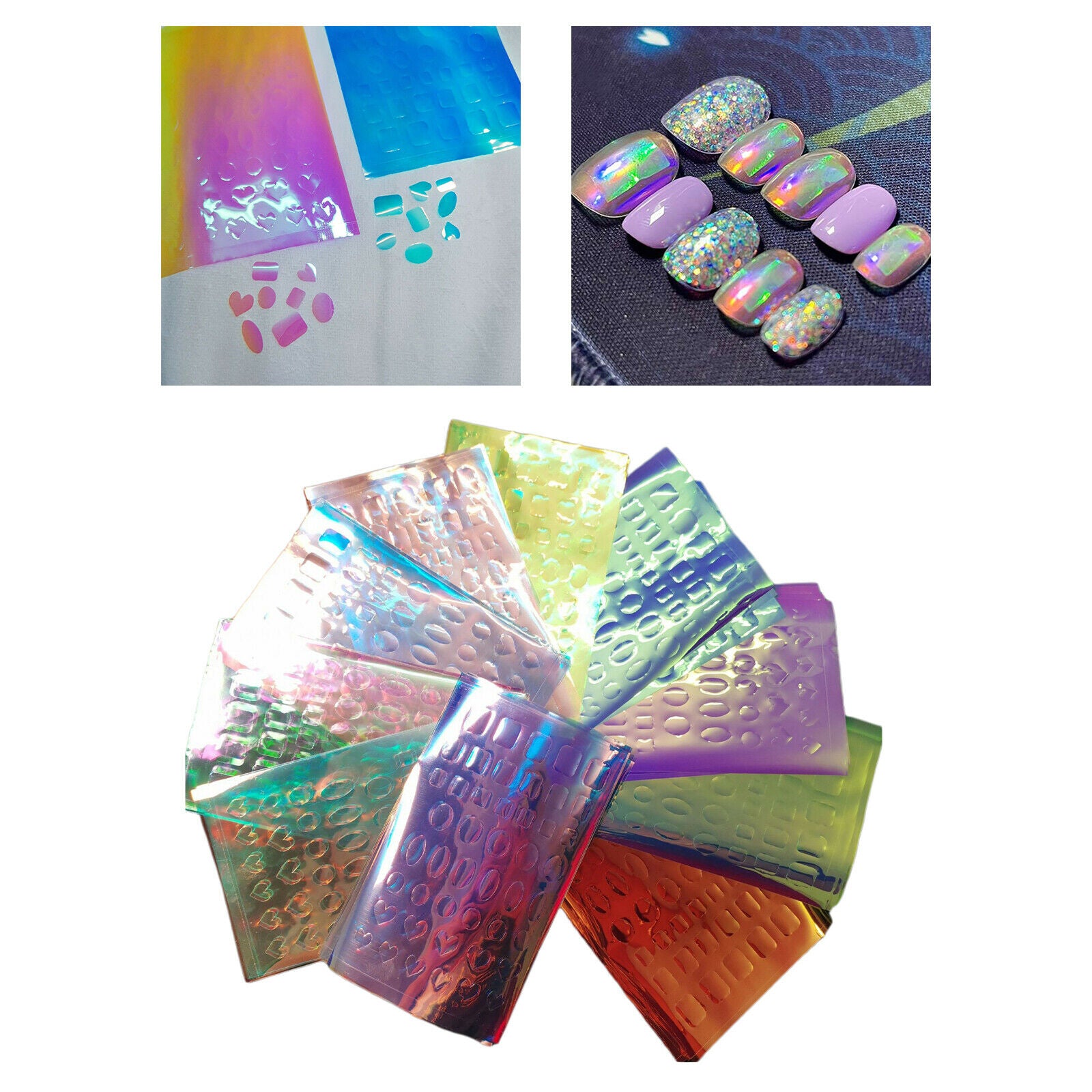 11Pcs Nail Art Stickers Wrapped Manicure Nail Tools for Women Girls Home Use