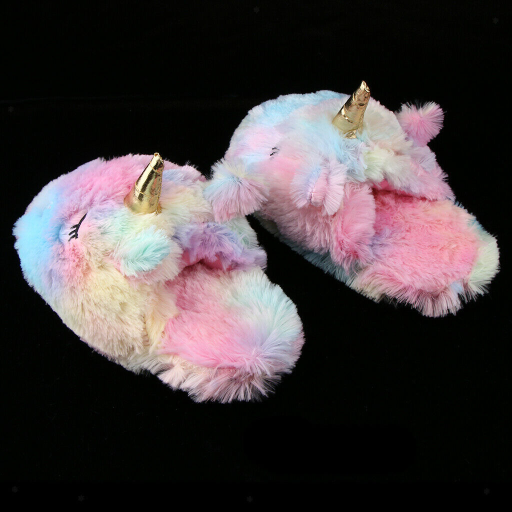 Women Animal Slippers Flush Warm Indoor Non-slip Slippers Adults