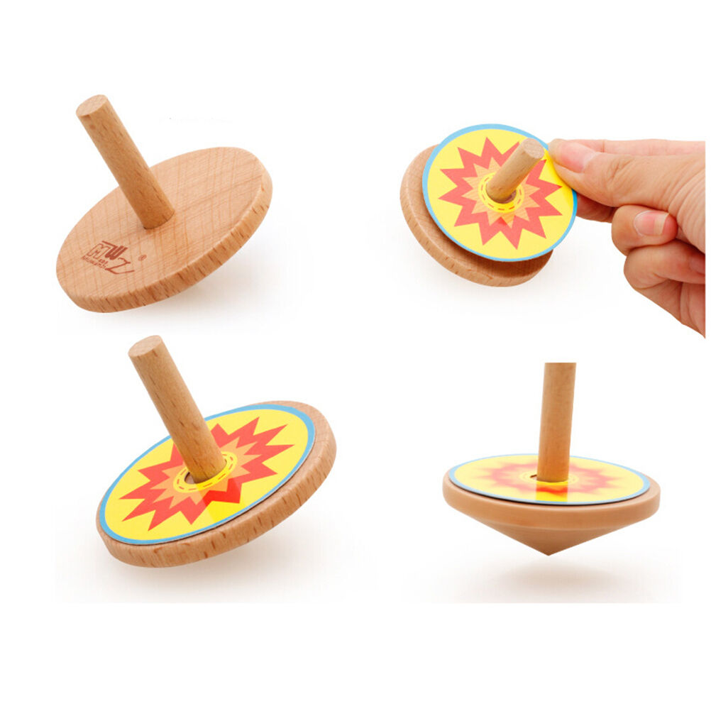 Wooden Classic Spinning Top Gyro Children Kids Developmental Gifts tdJC.l8