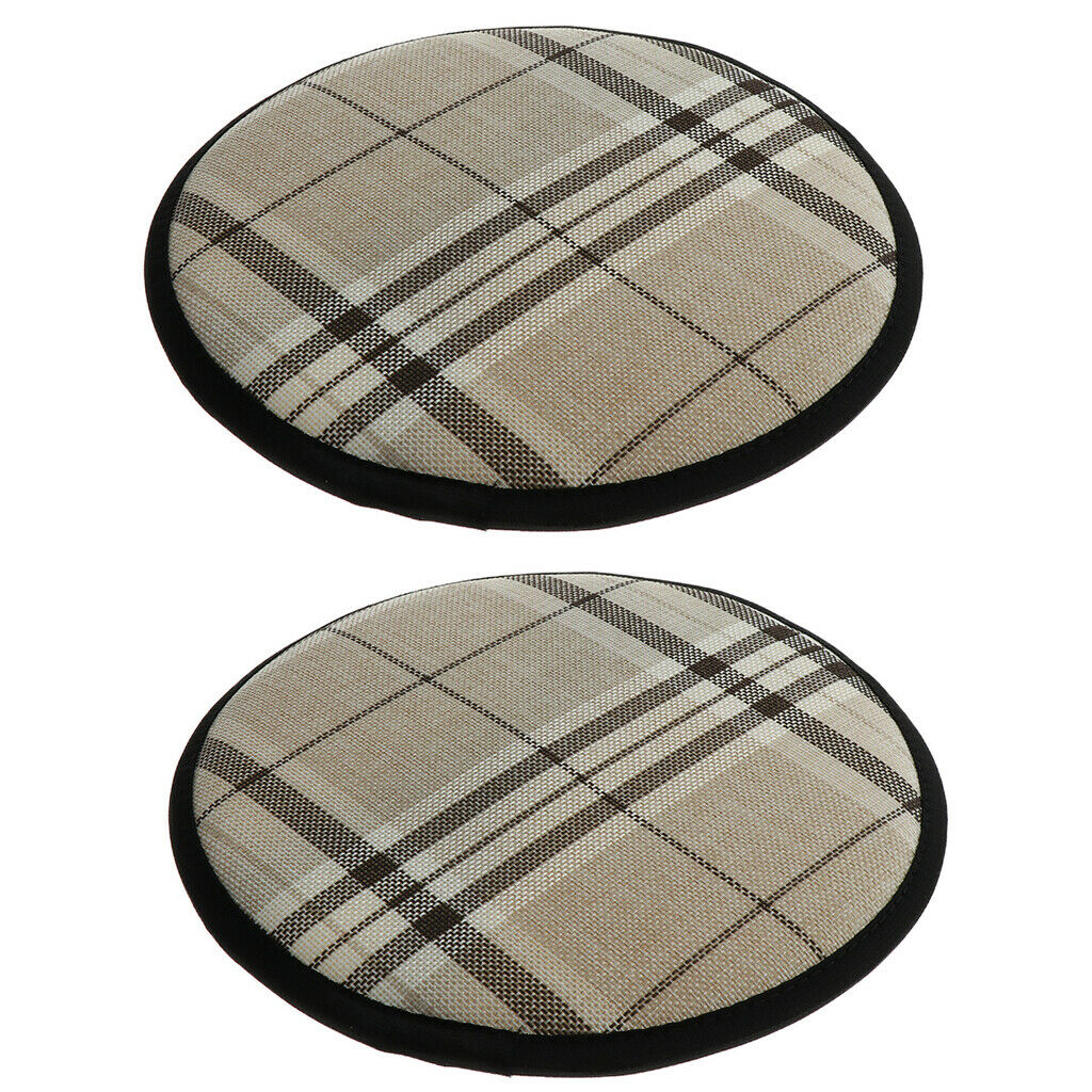2xNon-slip Cotton Office Home Chair Cushion Dining Chair Seat Pad Round 28cm
