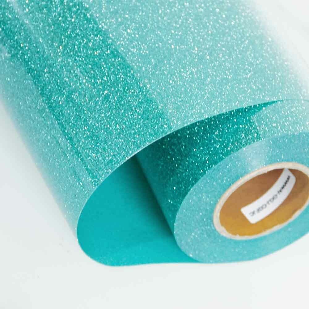 20x50cm Jade Glitter Heat Transfer Vinyl Cricut Iron On - T Shirt Vinyl