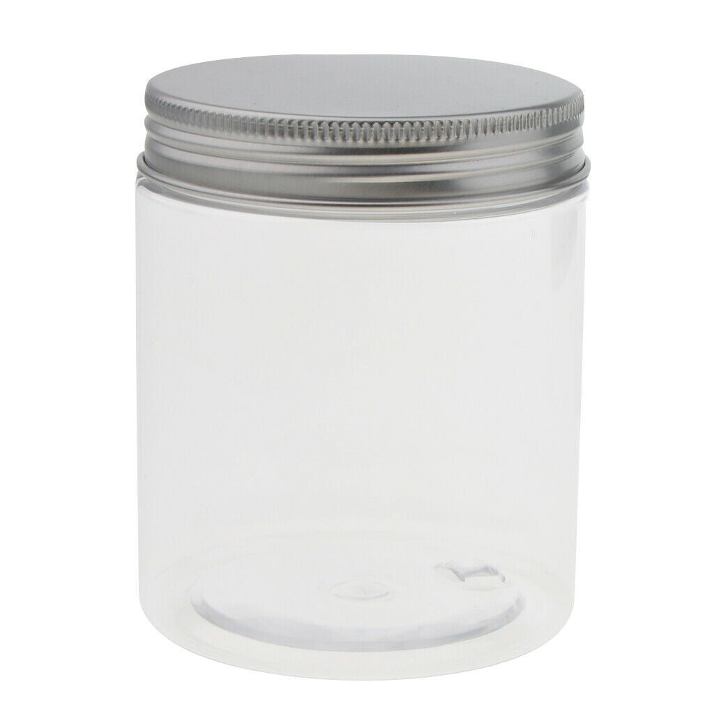 MagiDeal 5pcs 250ML Clear Plastic Pot Glass Container Bottle For