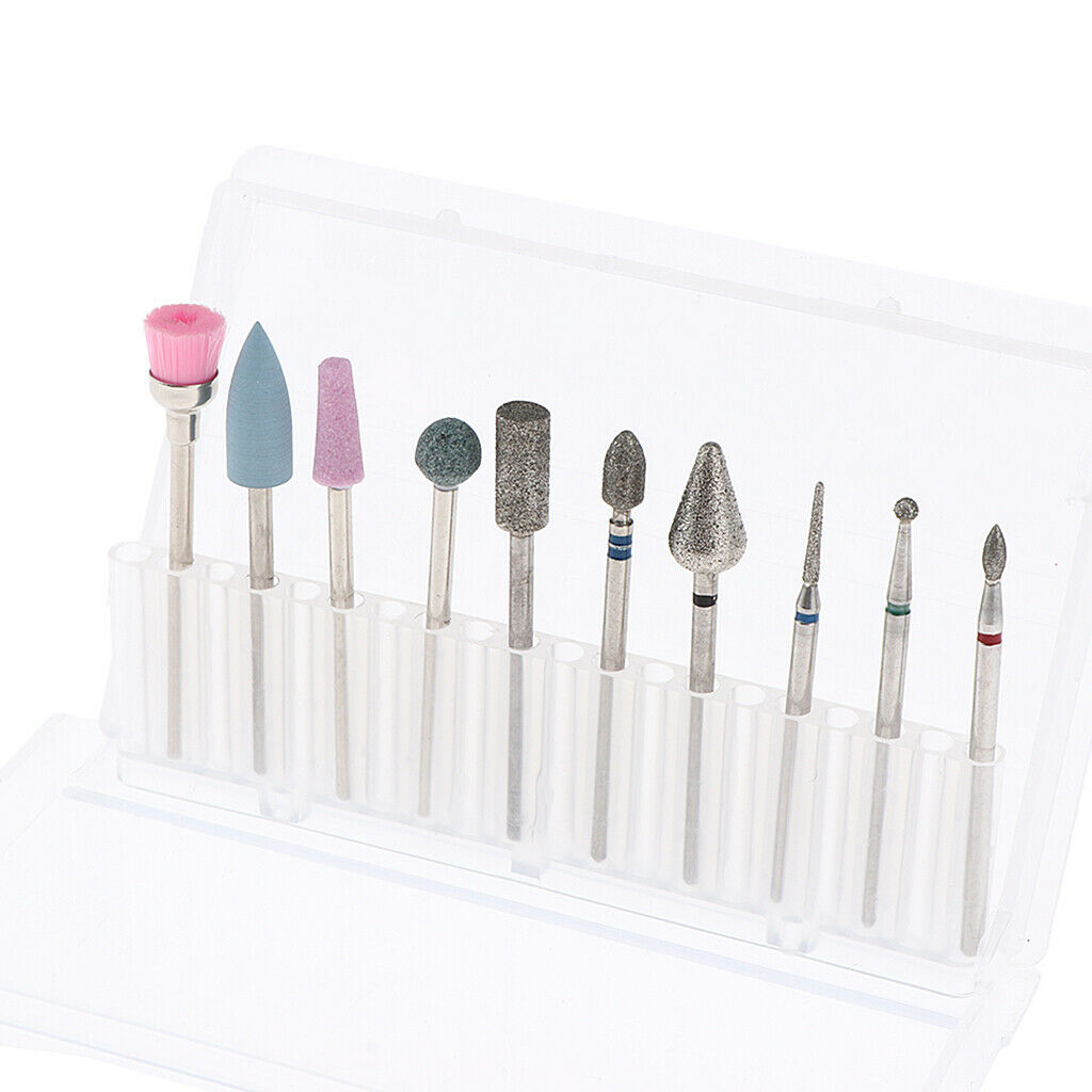 10x Nail Files Drill Bit Manicure Electric Grinding Polishing Head Brush 04