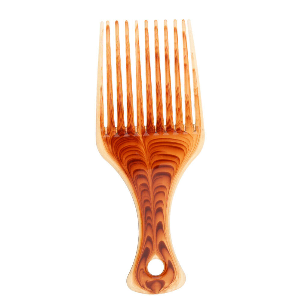2 Pcs Long Tooth Afro Comb Curly Hair Brush Salon Hairdressing Styling Tools