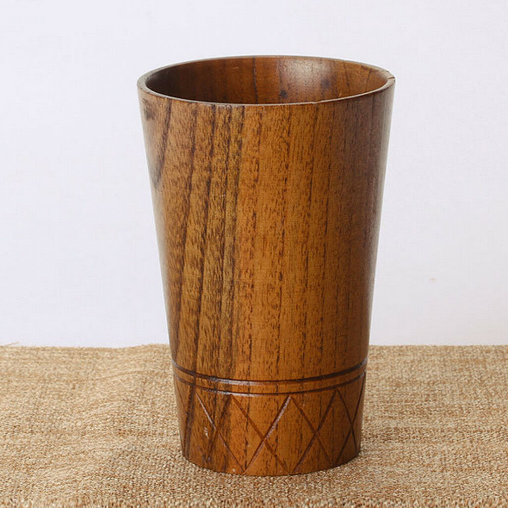 11.5cm Wood Wooden Mug Beer Cup Groomsmen Primitive Handmade Coffee Cup