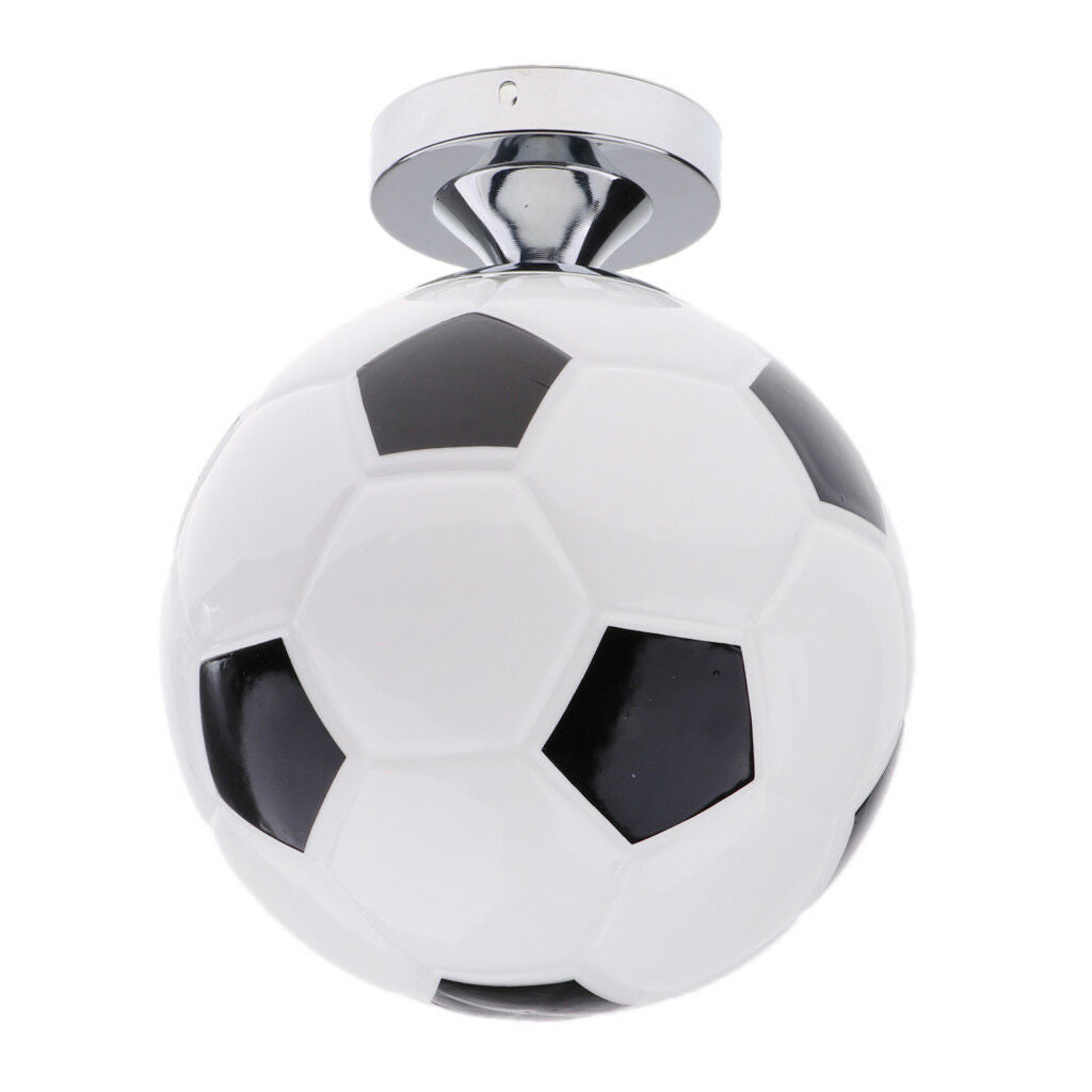 Kids Glass Football Lampshade Study Bedroom Living Room Ceiling Soccer Lamp