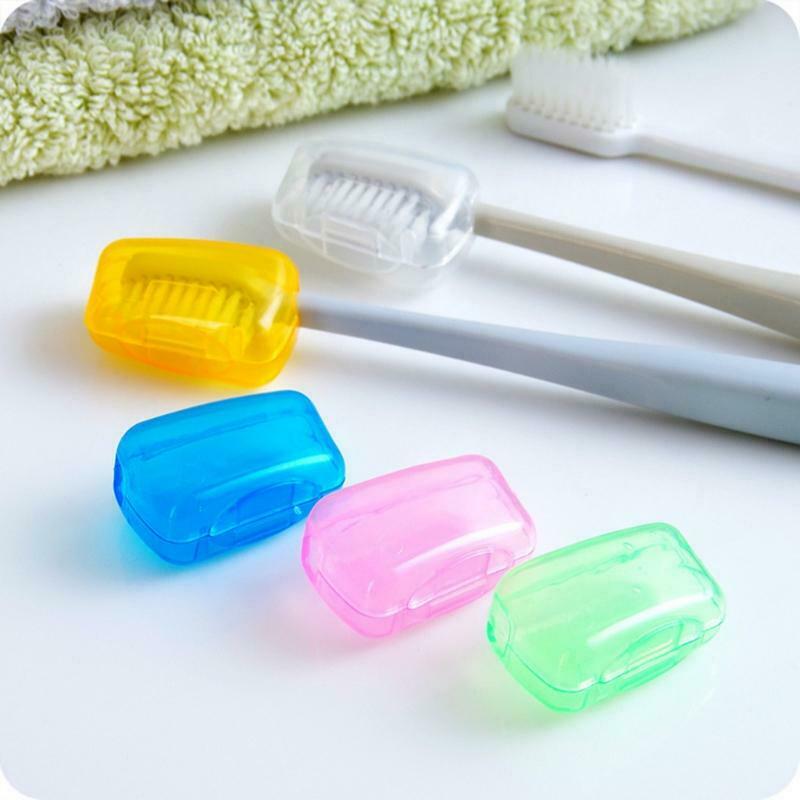 5Pcs Portable Toothbrush Head Cover Case for Travel Hiking Camping Box Case