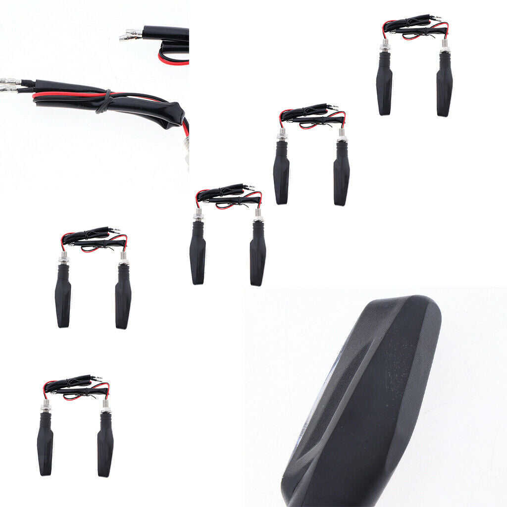 2PCS 12V LED Flowing Motorcycle Turn Signal Light Front Rear Blinker Red