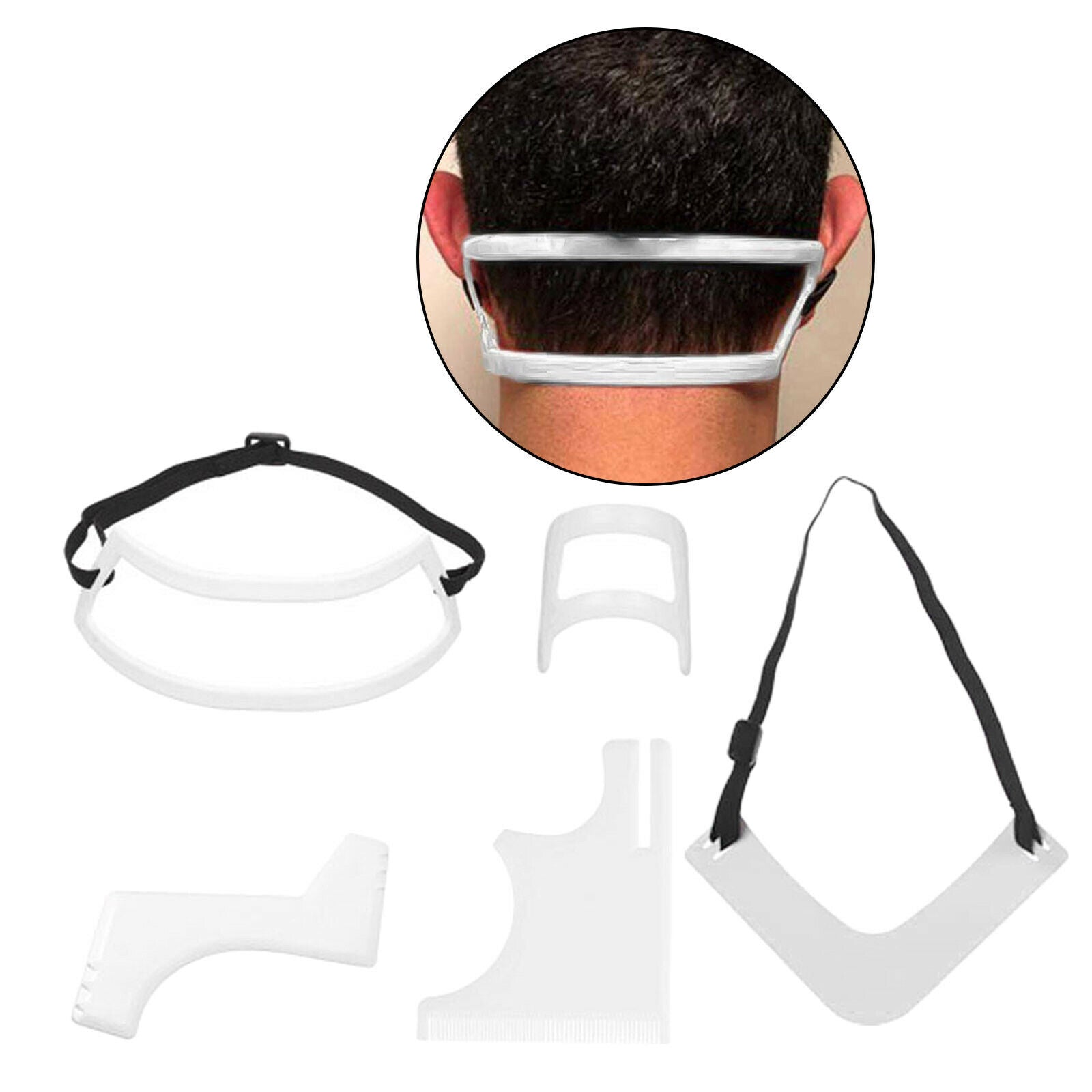 5pcs Beard Shaping Tool Kit for Men Template Perfect Barber Trimmer Line