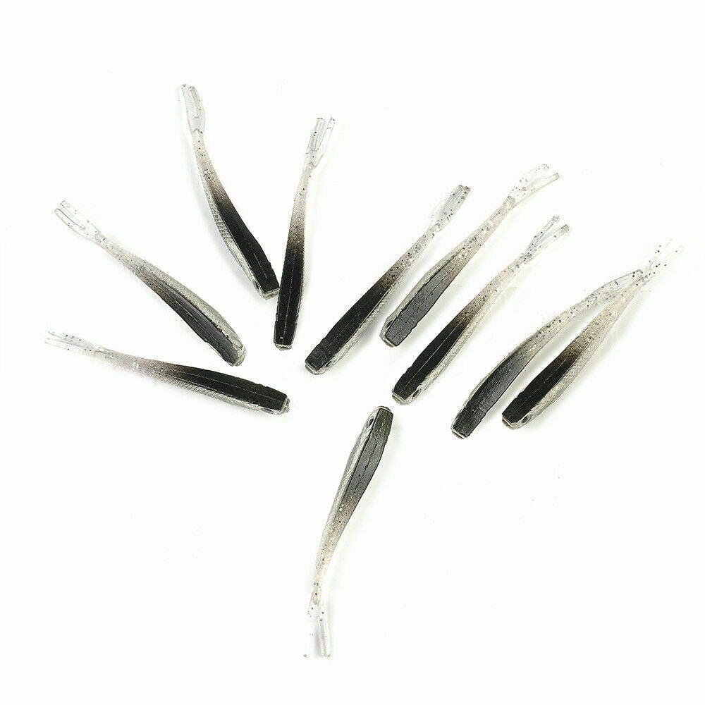 10x Pro Soft Silicone Fishing Lures Bass CrankBait Crank Bait Tackle 7.5cm/2.4g