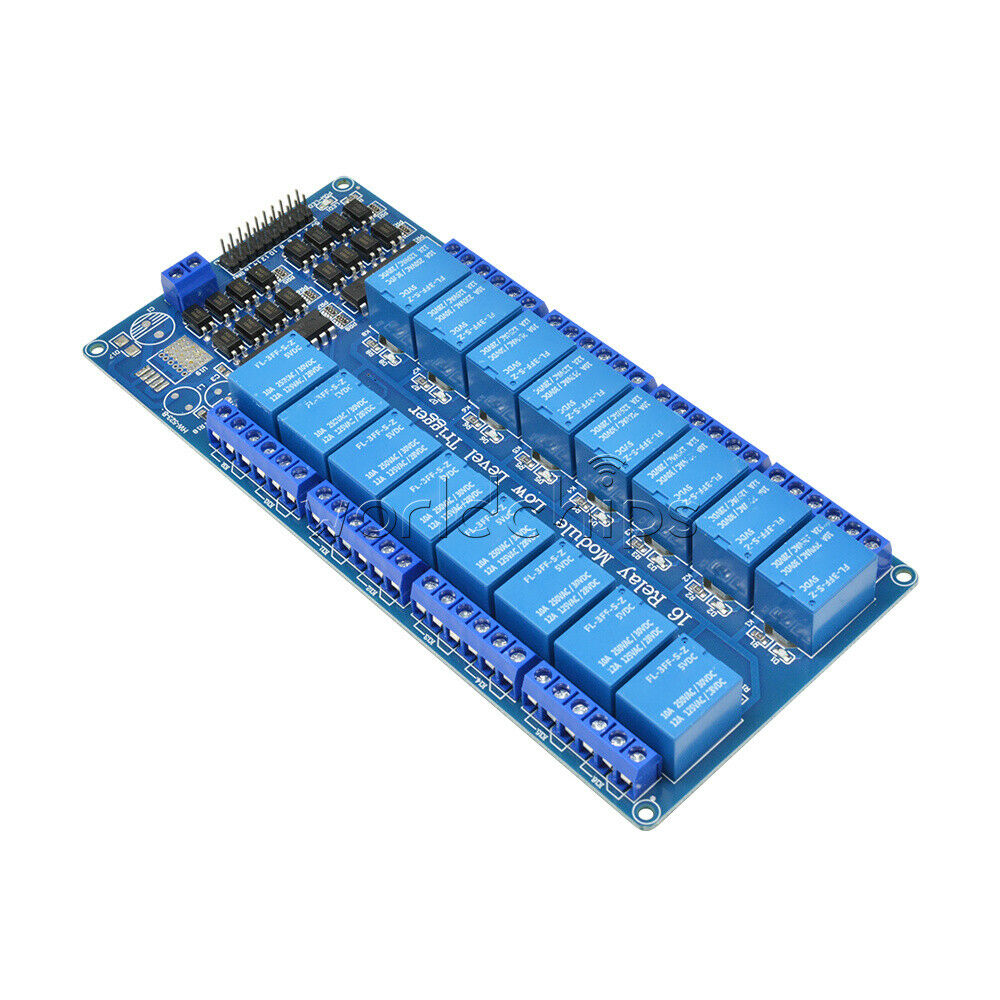 16-CH 16-Channel 5V Relay Board Module Optocoupler Power Supply Arduino PIC ARM