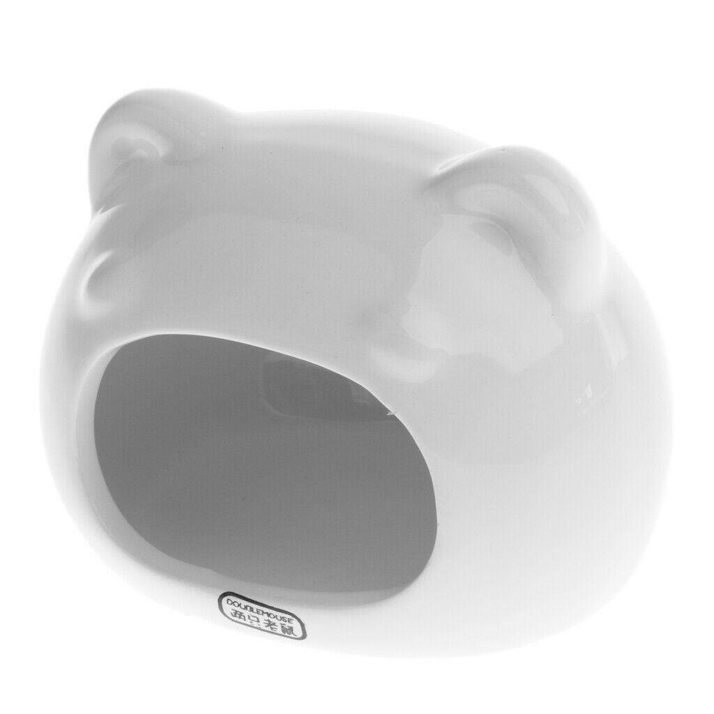 Hamster Bed Bear Shape Comfortable Sleeping Small Animal Pet House White #1