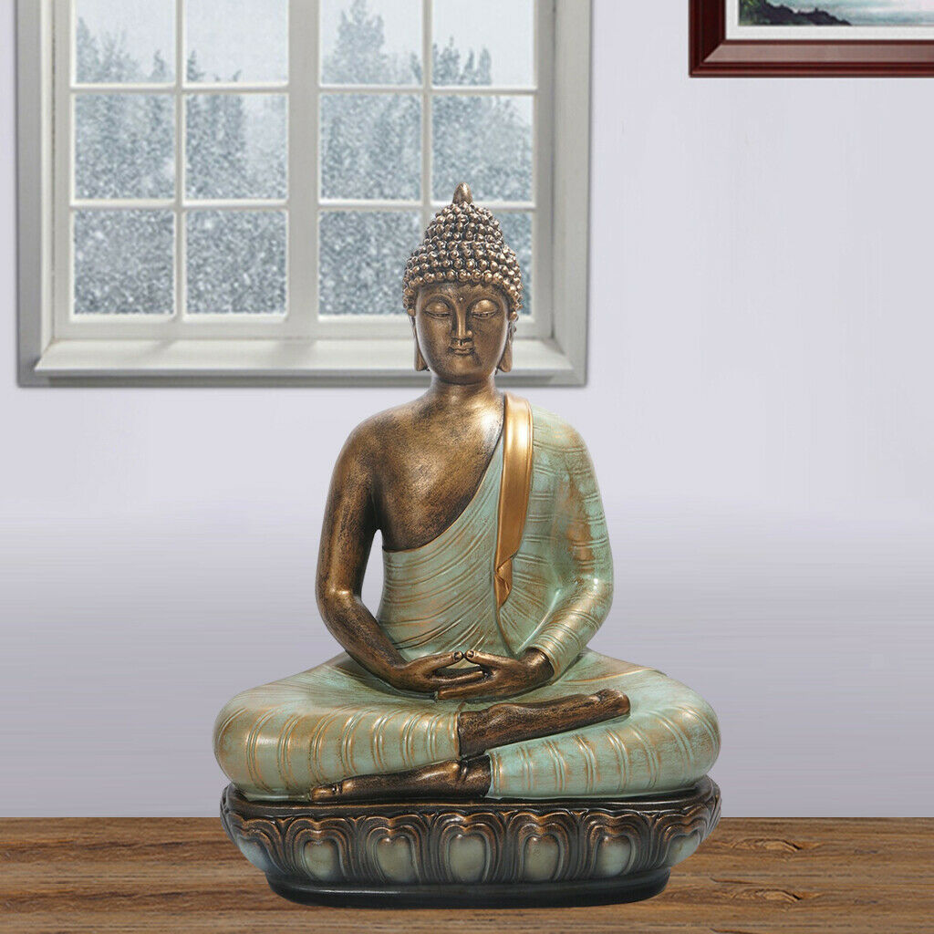 Meditating Zen Buddha Statue Decor for Home Patio Porch Outdoor Yard Art