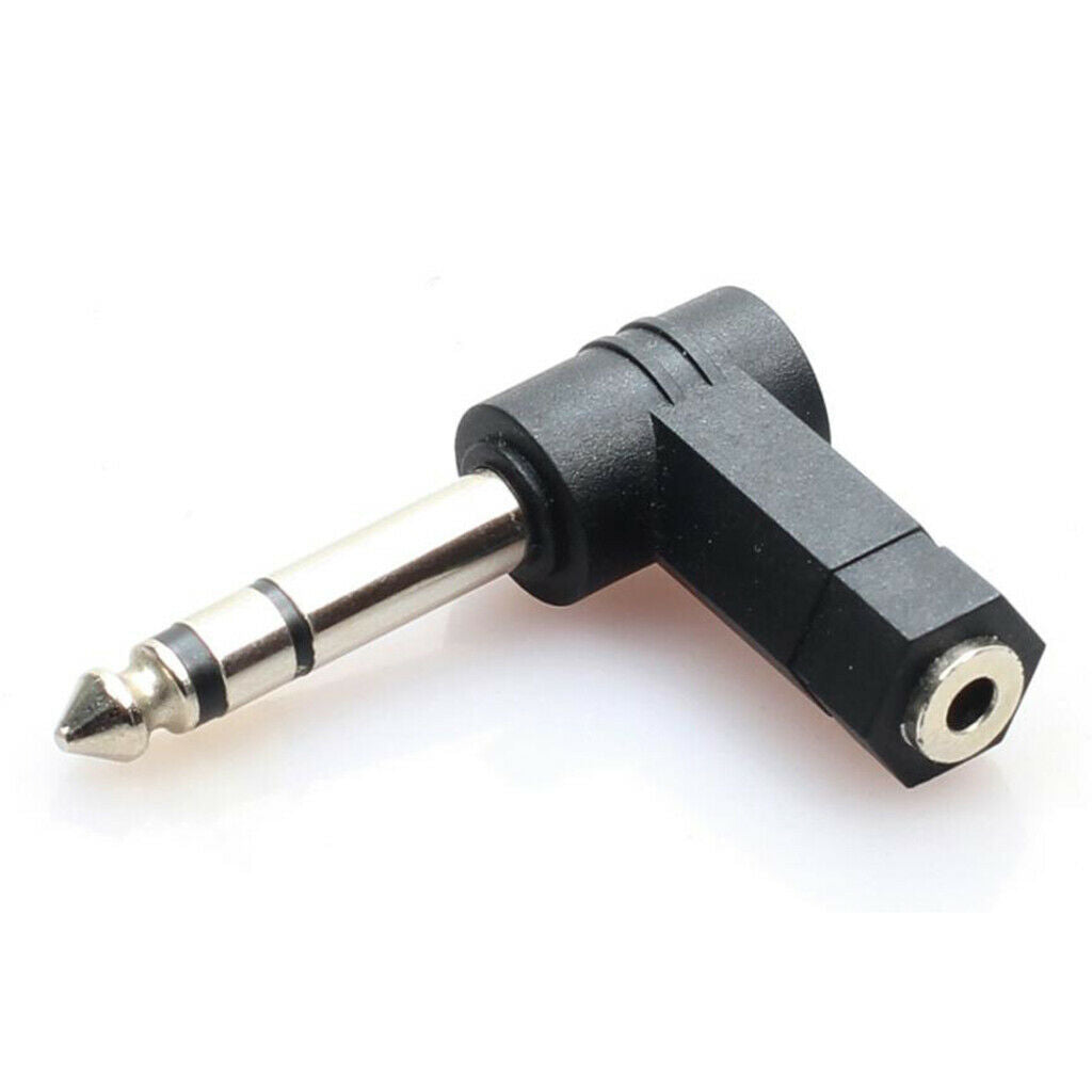 2 Pcs. 6.35 Stereo Plug To 3.5mm   Adapter