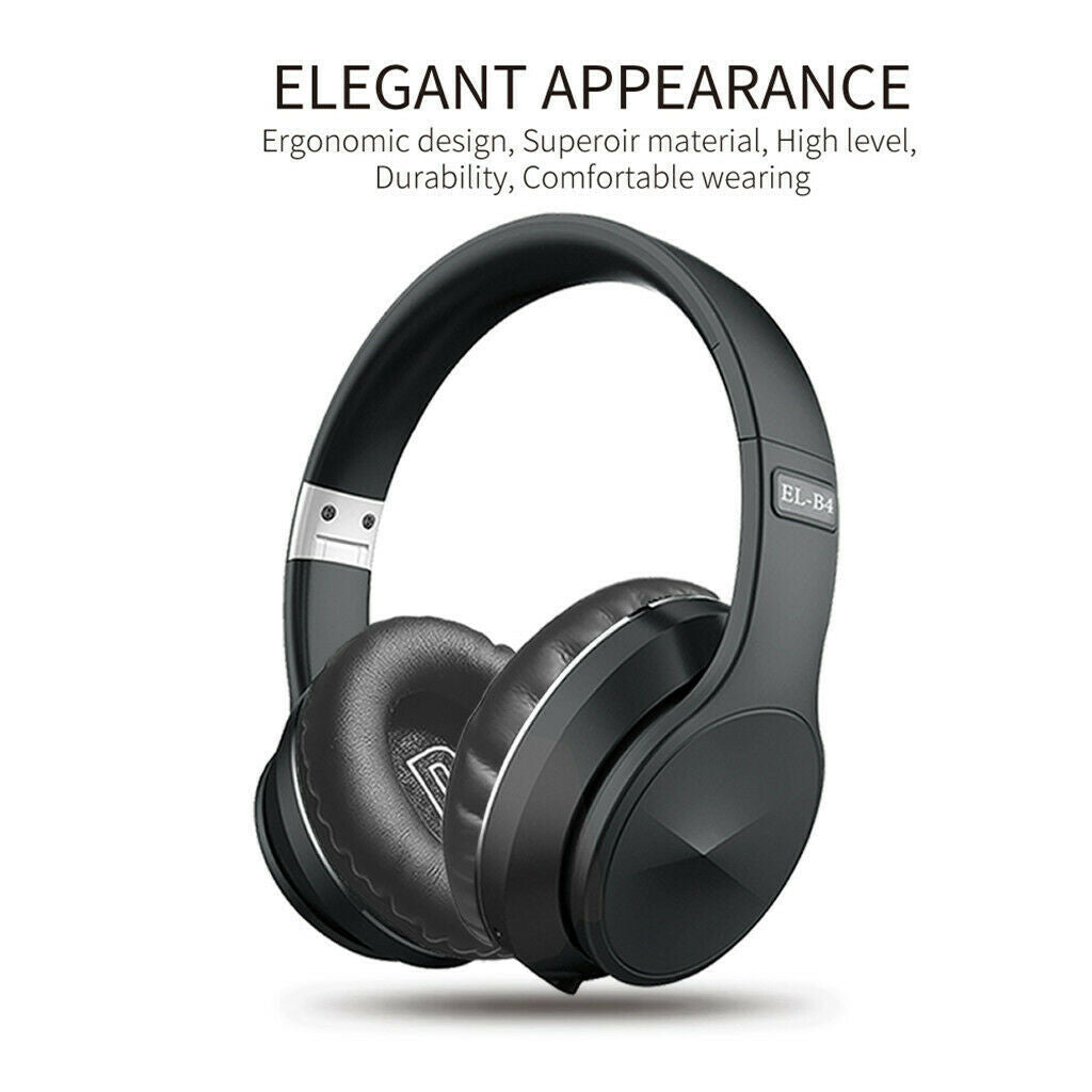 EL-B4 Wireless Headphones Bluetooth Headset FM Radio for Travel/Work/Gaming
