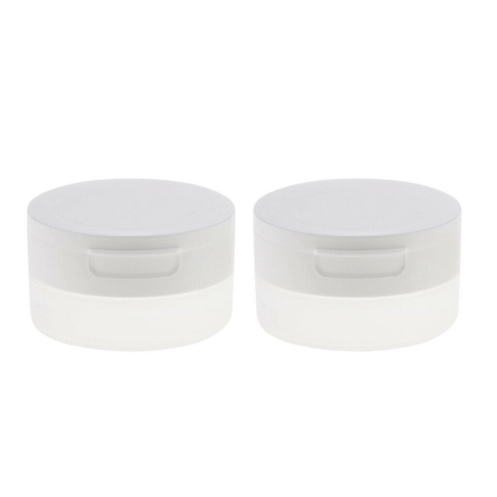 2Pcs 50g Empty Loose Powder Jar Bottle Container/Make Up Sifter Bottles