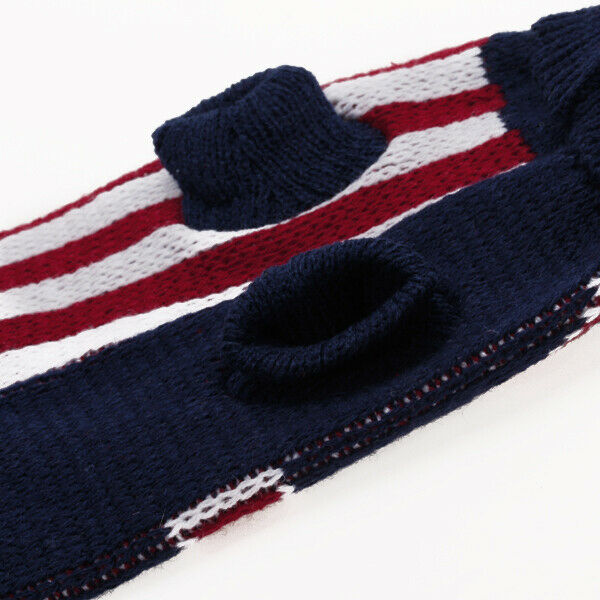 Turtleneck Dog Sweater Clothes w/ UK Flag Pattern -  XS