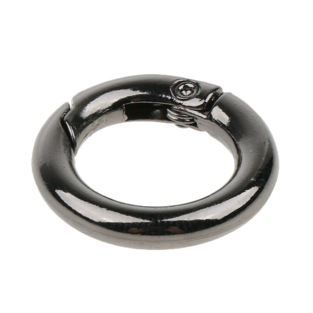 20Pcs Metal Quick Release Ring Buckle Spring Snap Locking Carabiner Keychain