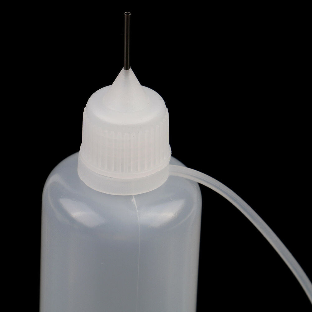 5Pcs 30ml plastic DIY paper quilling glue applicator needle squeeze bottl.l8