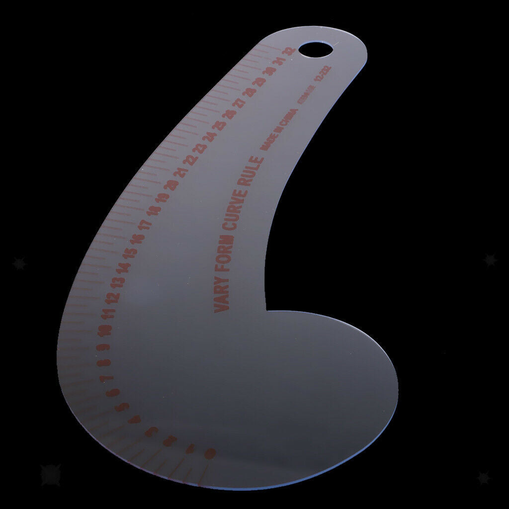 12.2 inch Long Comma Shaped Ruler Sewing Tools by Clothing Sewing Supplies