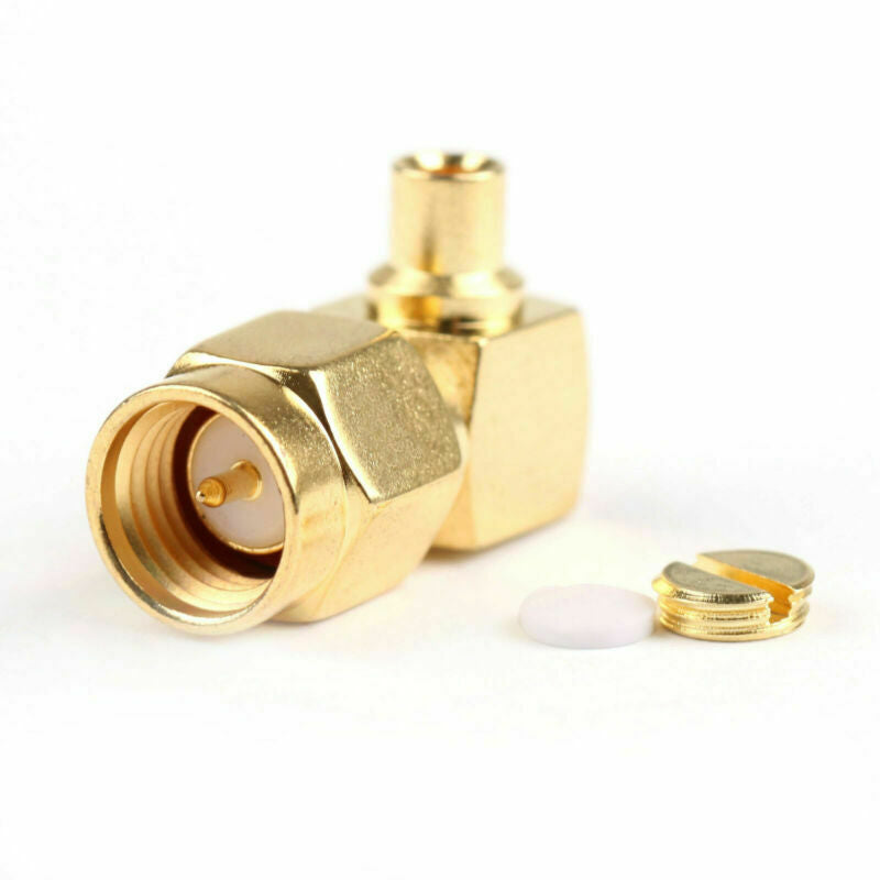 10x 90 Degree SMA Male Plug Right Angle RF Connector Solder For RG405 Cable